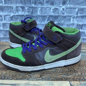 Nike Dunk SB Mid Donatello Baroque Brown Radiant Green 314383-231 Mens Size 10